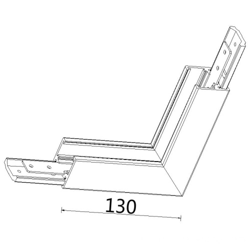 Black Surface Mounted magnet Track Rail System